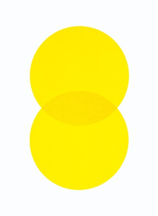 Total (gelb), 2023, Schichtsiebdruck auf Papier, 50 x 70 cm